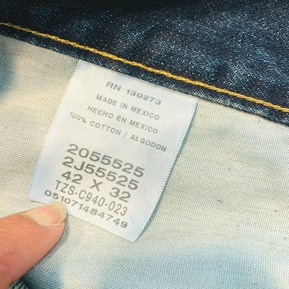 NWT Lee Tomas Relaxed Fit Straight Leg Jeans Dark Wash Denim Men's 42x32 - Picture 6 of 11